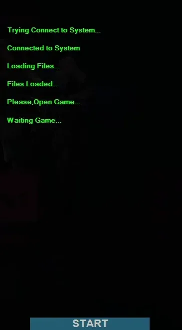 Hyperion loader showing Connected to System and Loading Files before the game starts