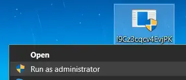Running the Hyperion loader as administrator from the Windows right-click menu