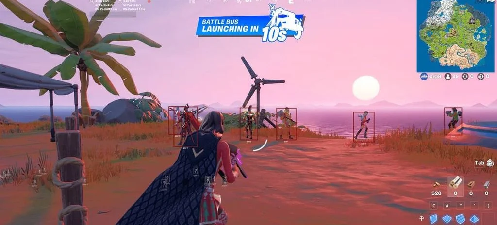 Fecurity enemy ESP drawing boxes on players across the drop