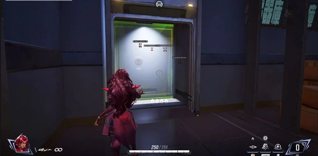 Ares ESP reading enemy names and distance through cover on an escort objective